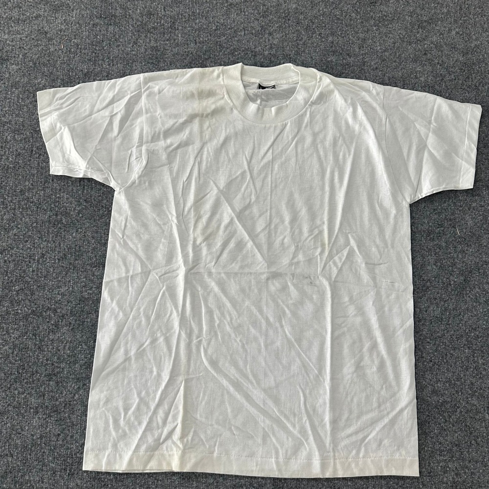 Unbranded T-Shirt Mens Size L White Short Sleeve Crewneck Cotton Blend Casual